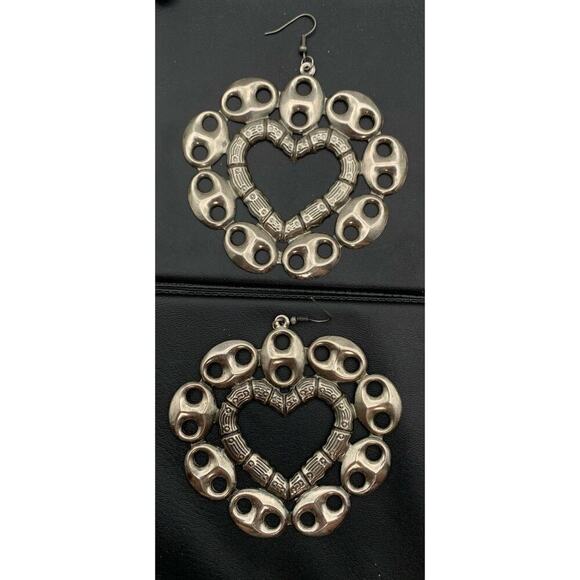 Silver Tone Large Lightweight Statement Earrings - Picture 4 of 4